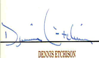 Dennis  Etchison signature
