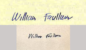 William  Faulkner signature