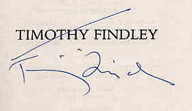 Timothy  Findley signature