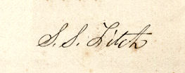 Samuel Sheldon  Fitch signature