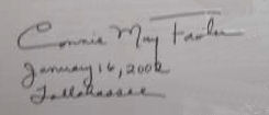 Connie May  Fowler signature