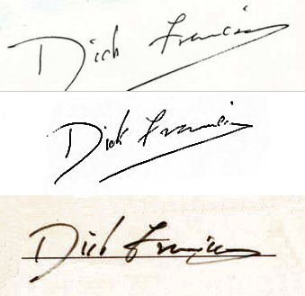 Dick  Francis signature