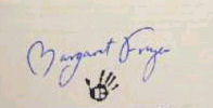 Margaret  Frazer signature