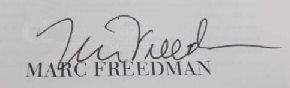 Marc  Freedman signature