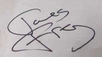 James  Frey signature