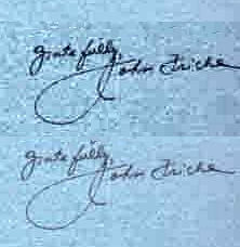 John  Fricke signature