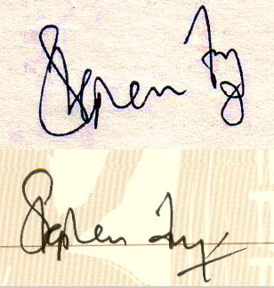 Stephen  Fry signature