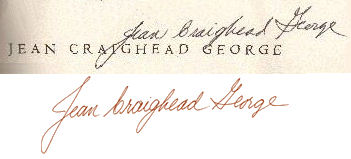 Jean Craighead  George signature