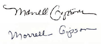 Morrell  Gipson signature