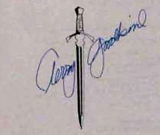 Terry  Goodkind signature