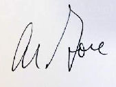 Al  Gore signature