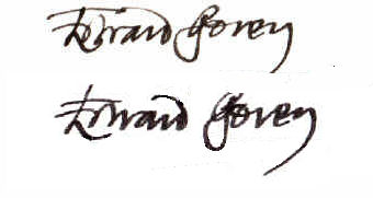 Edward  Gorey signature