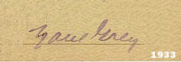 Zane Grey signature