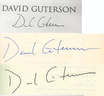 David  Guterson signature