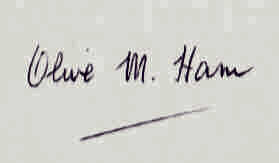 Olive Mary  Ham signature