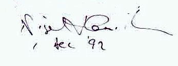 Nigel  Hamilton signature