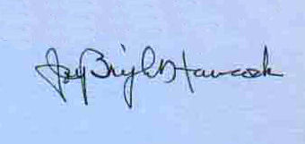 Joy Bright  Hancock signature