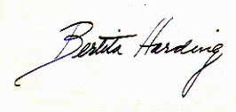 Bertita  Harding signature