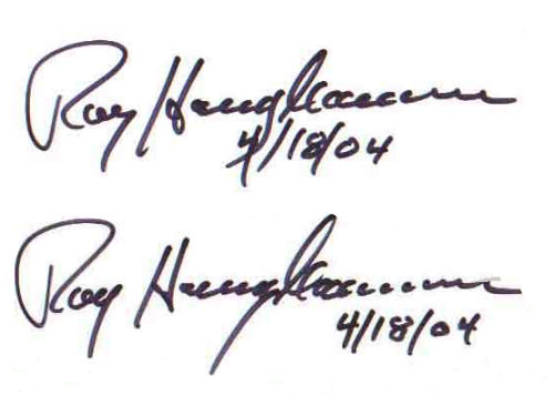 Ray  Harryhausen signature