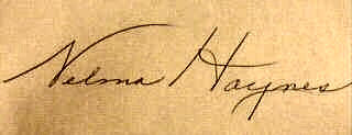 Nelma  Haynes signature