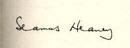 Seamus  Heaney signature