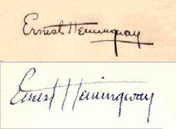 Ernest  Hemingway signature