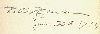 Elliott Blaine  Henderson signature