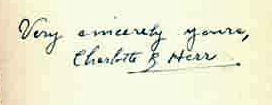 Charlotte Bronte  Herr signature