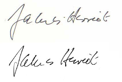 James  Herriot signature