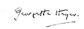 Georgette  Heyer signature