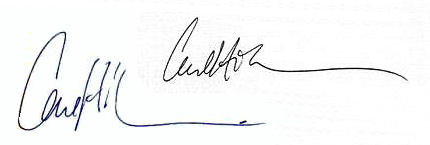 Carl  Hiaasen signature