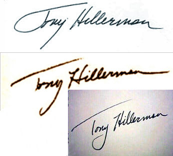 Tony  Hillerman signature