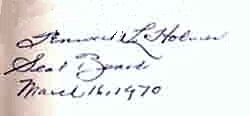 Fenwicke L.  Holmes signature