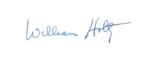 William  Holtz signature