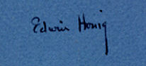 Edwin  Honig signature