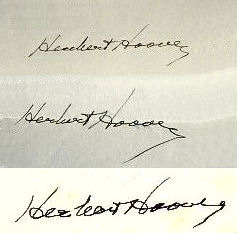 Herbert  Hoover signature
