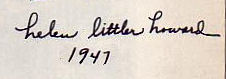 Helen Littler  Howard signature