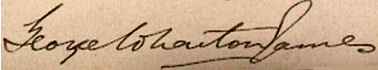 George Wharton  James signature