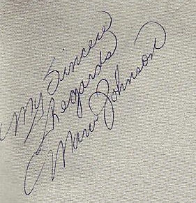 Marv  Johnson signature