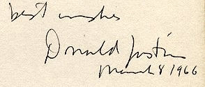 Donald  Justice signature