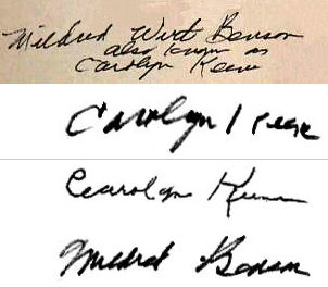 Carolyn  Keene signature