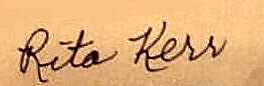 Rita  Kerr signature