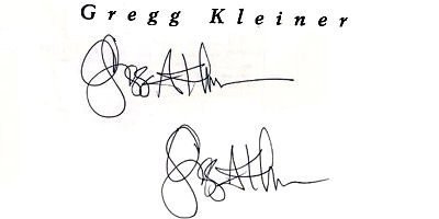 Gregg  Kleiner signature