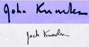 John  Knowles signature