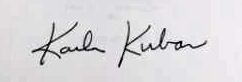 Karla  Kuban signature