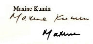 Maxine  Kumin signature