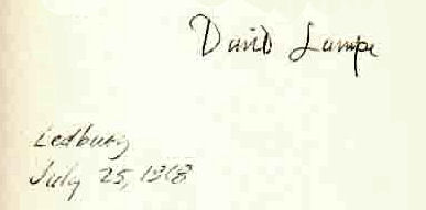 David  Lampe signature