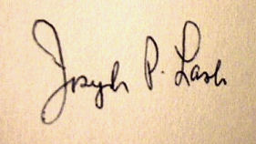 Joseph P.  Lash signature