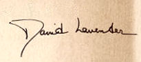 David  Lavender signature