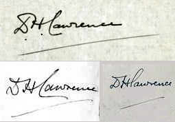 D. H.  Lawrence signature